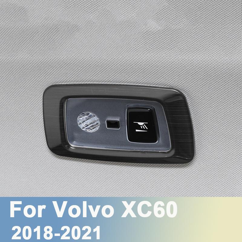 Edelstahl-Hinterleselichtrahmen-Dekorationsaufkleber-Ordnung für Volvo XC60 2018 – Innendachlampen-Zubehör