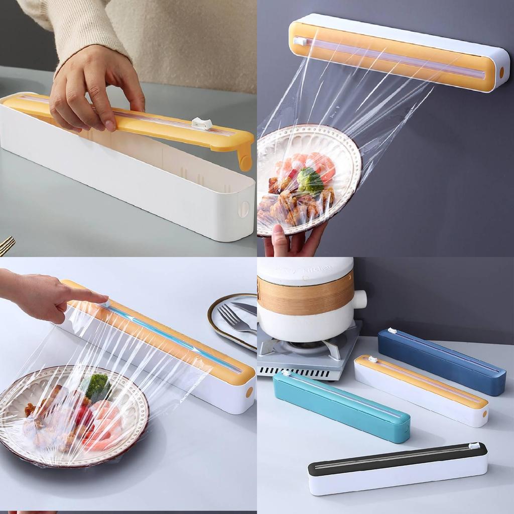 Multi-functional Plastic Wrap Cutter Home Use No-tear Refrigerator Hanging Kitchen Wrap Food Grade