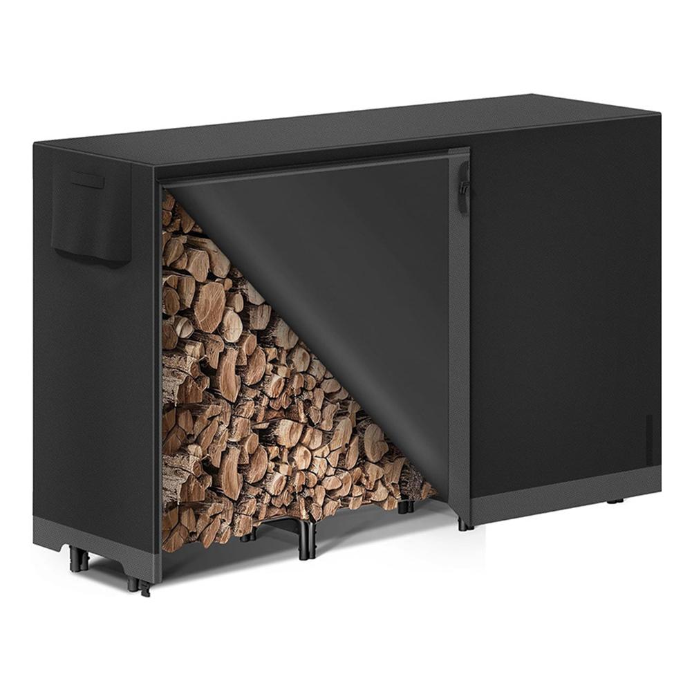 Sturdy Firewood Cover with 600D Oxford Fabric Weatherproof and Easy Access Zipper for Quick Firewood Retrieval