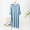 2025 Summer Women's Plus Size Cotton Thin Loose Round Neck Home Dress for Maternity