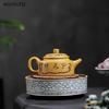 Dezhong-Purple Clay Teapot for Mining Section, Kung Fu Tea, Exquisite, 230ml Original ore section clay purple clay teapot 1pcs