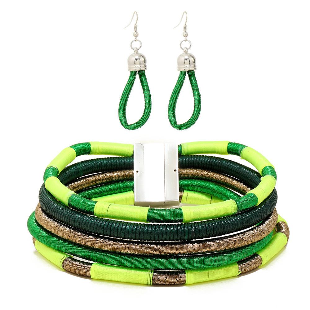 Jewelry Flare African Set With Electroplated Alloy Chains And Celestial Pattern Accessories Women For