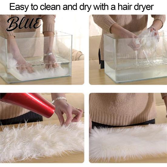 Versatile Round Carpet Color Machine Soft Bedroom Mat Plush Furry Floor Rug Solid Kids Room