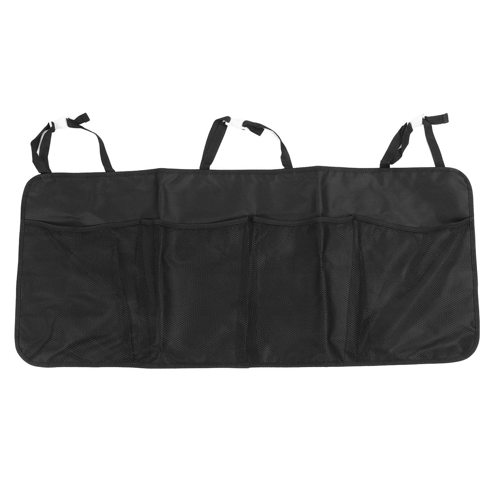 

Сумка для хранения автомобильного кресла, органайзер для багажника на заднее сиденье внедорожника, большая вместимость, сетчатый чехол из ткани Оксфорд чёрный