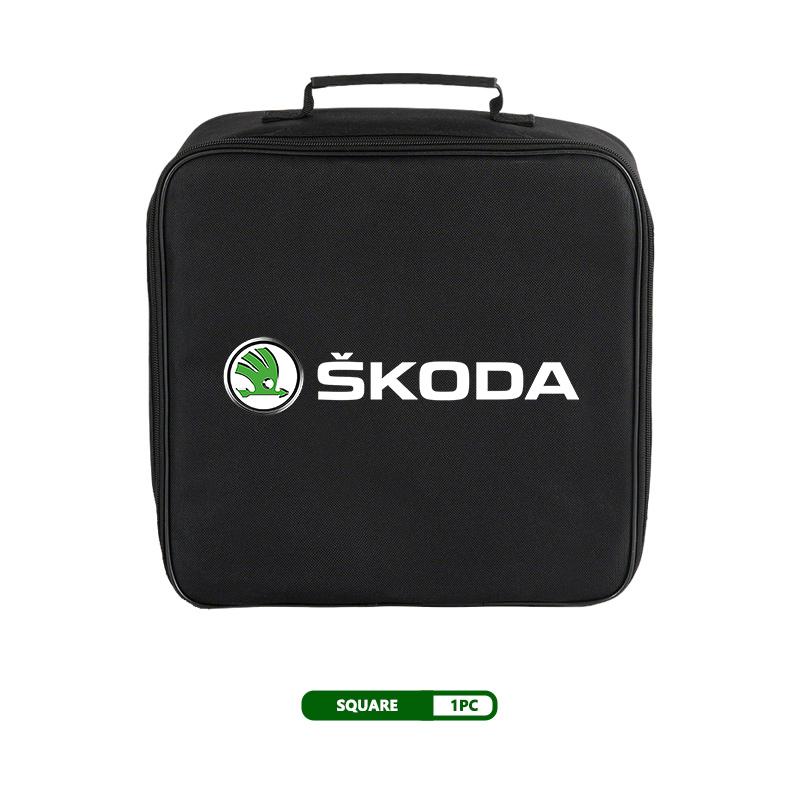 AAAJE1 EV Car Charger Cable Bag Rechargeable Gun Storage Organizer Box For Skoda Octavia A5 A7 RS Fabia Superb Rapid Karoq