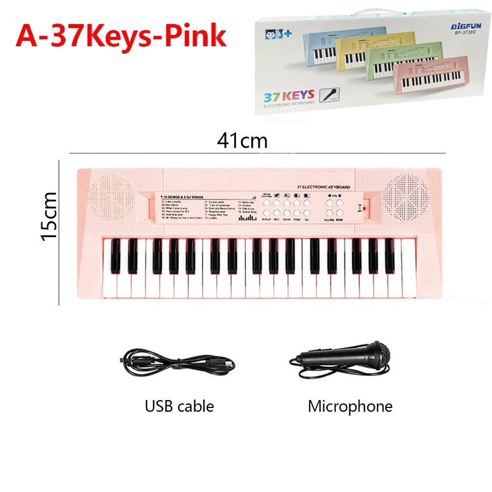 37 Tasten Elektronisches Kinderklavier mit Mikrofon Lernspielzeug Musikinstrument für Kinder Kleinkinder Jungen Mädchen Geburtstagsgeschenk