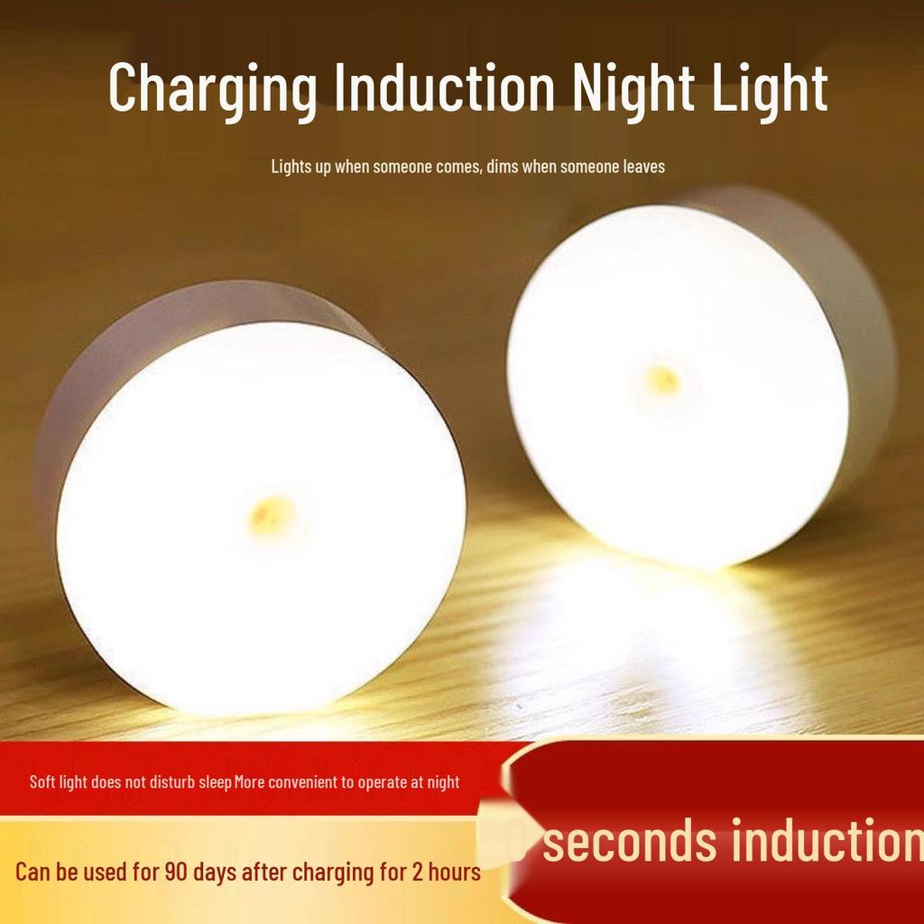 Smart Rechargeable LED Motion Sensor Night Light for Bedroom, Bathroom, Stairs, and Hallways