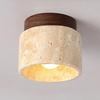 Modern Style Wabi Sabi Pendant Lamp New Yellow Travertine LED Lamp for Bedroom Lobby Restaurant Hotel Aisle Corridor