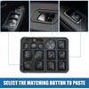 Window Switch Button Trim Cover Sticker Interior Door Armrest Window Lift Switch Cover for Benz a B Class 13-17 (Set of 14) Black