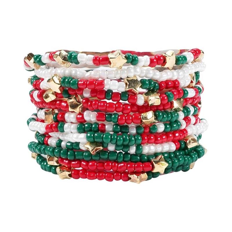JYL TS Bracelet Christmas Stackable  Festive Elements Invites Holiday Blessings