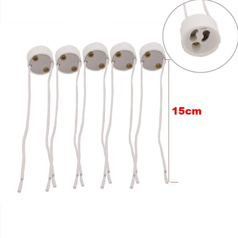 GU10 Lamp Base Socket Holder Converter LED Bulb Connector For Halogen Ceramic Light Wire Jack