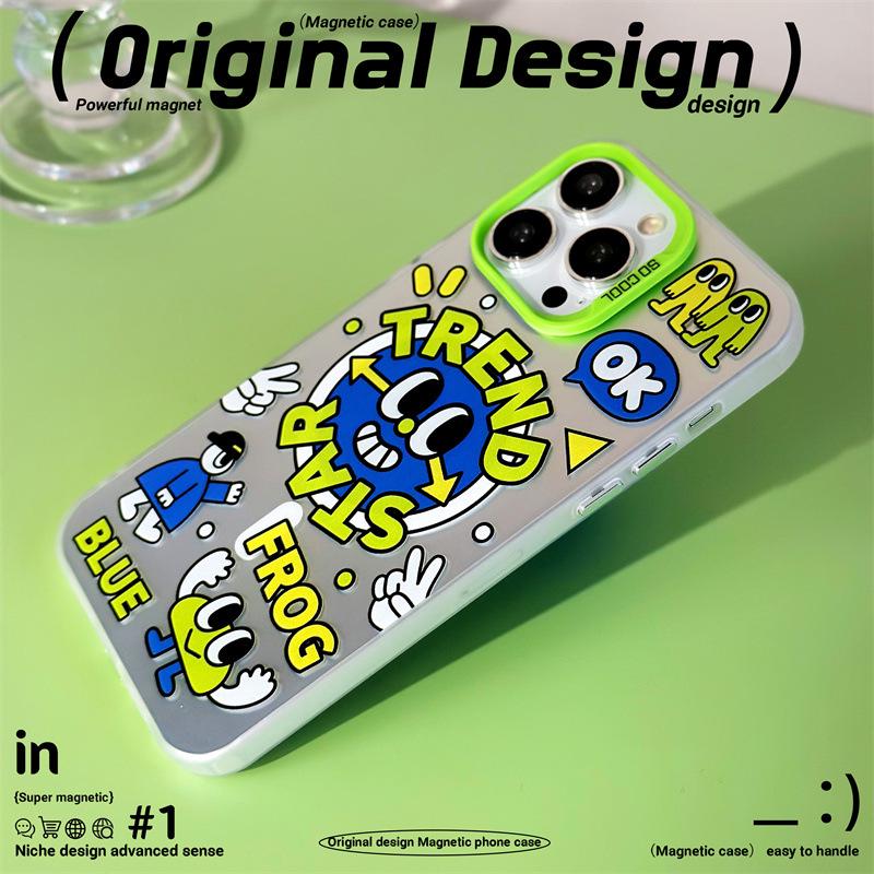 Magnetyczne matowe laserowe etui Zhitai na iPhone 16, Apple 15 Pro Max i Huawei Mate 60