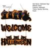 Elegant Natural Wood Sign Halloween Wooden Door Sign, Black Cats Broom Front Hanger, Rustic Nordic Style Hanging Welcome for Home Window Wall