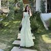 Seaside Vacation Slim Slimming Tube Top Long Dress Slightly Fat Mm Fashionable Niche Design Elegant Temperament Women
