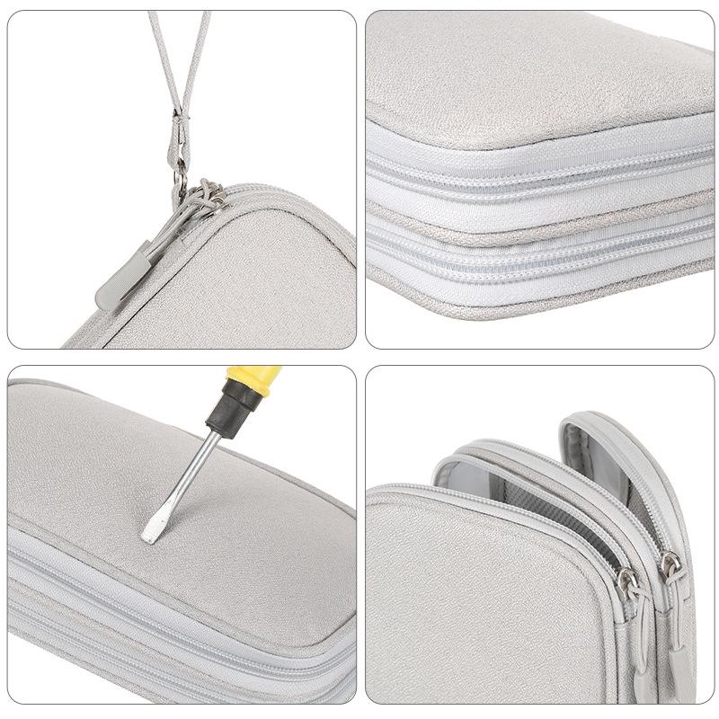 Digital Accessories Organizer: Multi-layer Protective Case for Power Bank, Hard Drive, Charger, U Disk, Earphones, and Data Cable