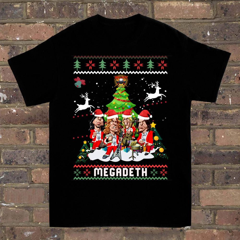 

all i want for christmas is Megadeth band Cotton Black All Size Shirt TT601 Unisex T-Shirt M