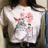 Studio Ghibli Spirited Away Hayao Miyazaki Kawaii T-skjorte med trykk for kvinner Harajuku Estetisk T-skjorte Hvite topper Anime T-skjorte for kvinner