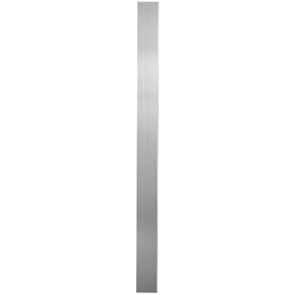 1pc 76cm/29.92in 304 Brushed Stainless Steel Finishing Sheet Metal Gap Filler Trim Strip Metal Trim for Home Kitchen Tool Silver