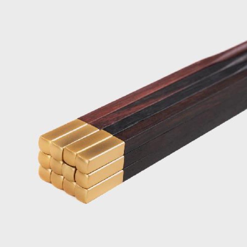 22.5cm Japanese Style Non-slip Natural Wood Chopsticks with Ties Sushi Chopsticks Set for Restaurant Kitchen Tableware