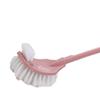 Toilet Brush Set Plastic Double Sided Brush Head Toilet Scrubber Holder Set for Home Hotel Bedroom
