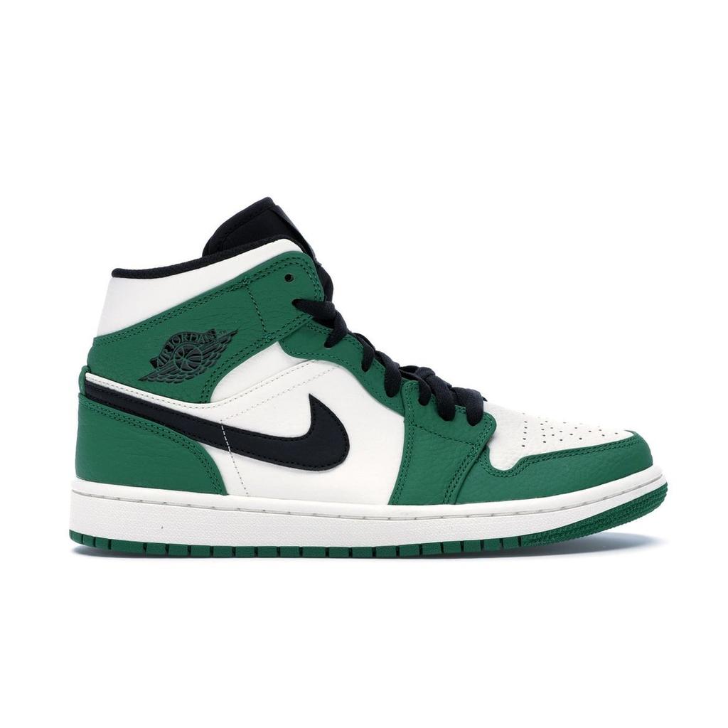 Pantofi sport pentru bărbați Air Jordan 1 Mid Pine Green Sail-Negru 852542-301
