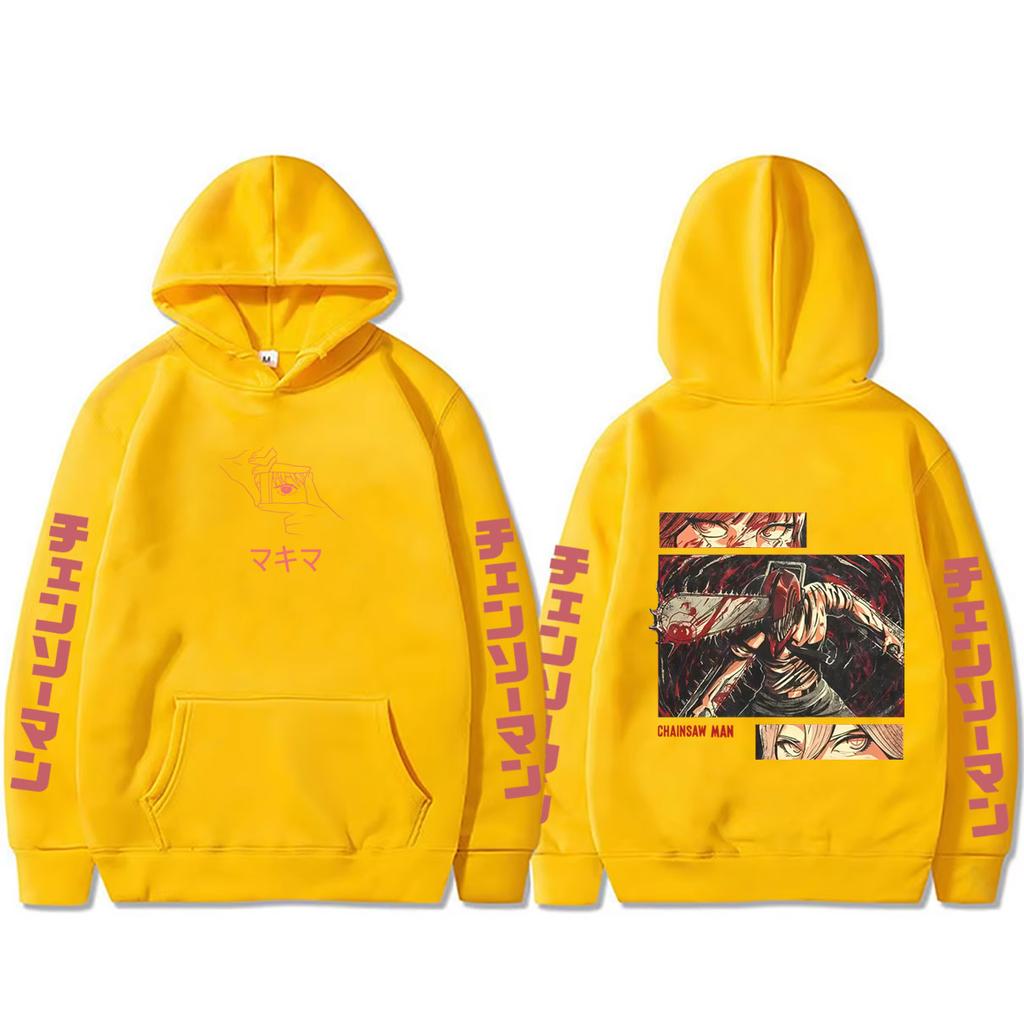 Anime Chainsaw Man Denji Pochita Merch Hoodie Herren Manga Lässig Übergroß Streetwear Herren Sweatshirt