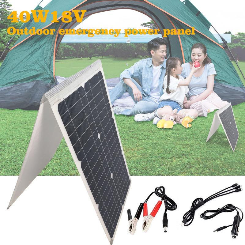 Faltbares Solarmodul Tragbares Solar-Faltmodul Geeignet für Camping, Mobiltelefone, Tablets und 5-18V-Geräte