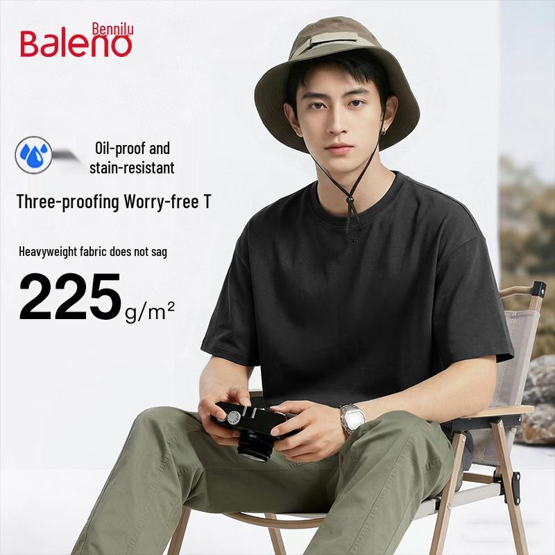 Baleno Men s Casual Water-Repellent Short Sleeve T-Shirt L