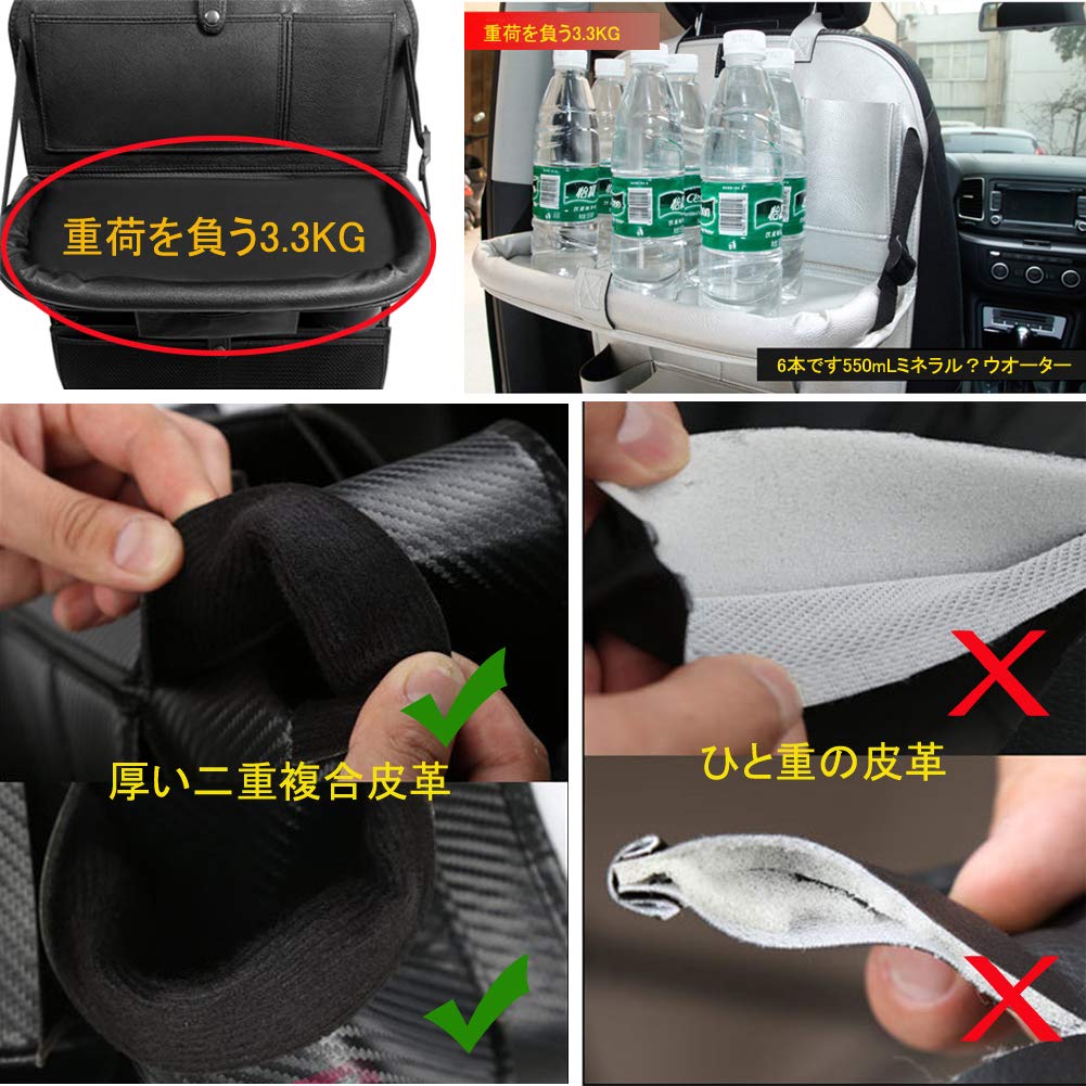 Raksonic Popular Car Seatback Back Seat Car Storage Seatback Pocket with iPad Storage Pocket and Folding Waterproof and Large Black Pocket, Storage,