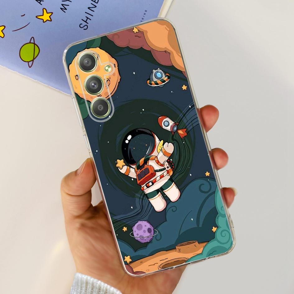 For Samsung Galaxy A54 Case A546B SM-A546B Cute Astronaut Clear Silicone Soft Phone Cover For Samsung A54 5G A 54 GalaxyA54 Capa