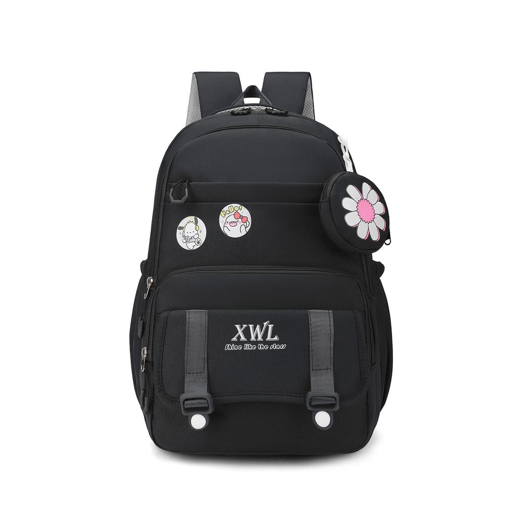 Schoolbag Backpack Campus Fresh Junior High School College Wind Backpack Leisure Travel Outdoor Class Student School Bag