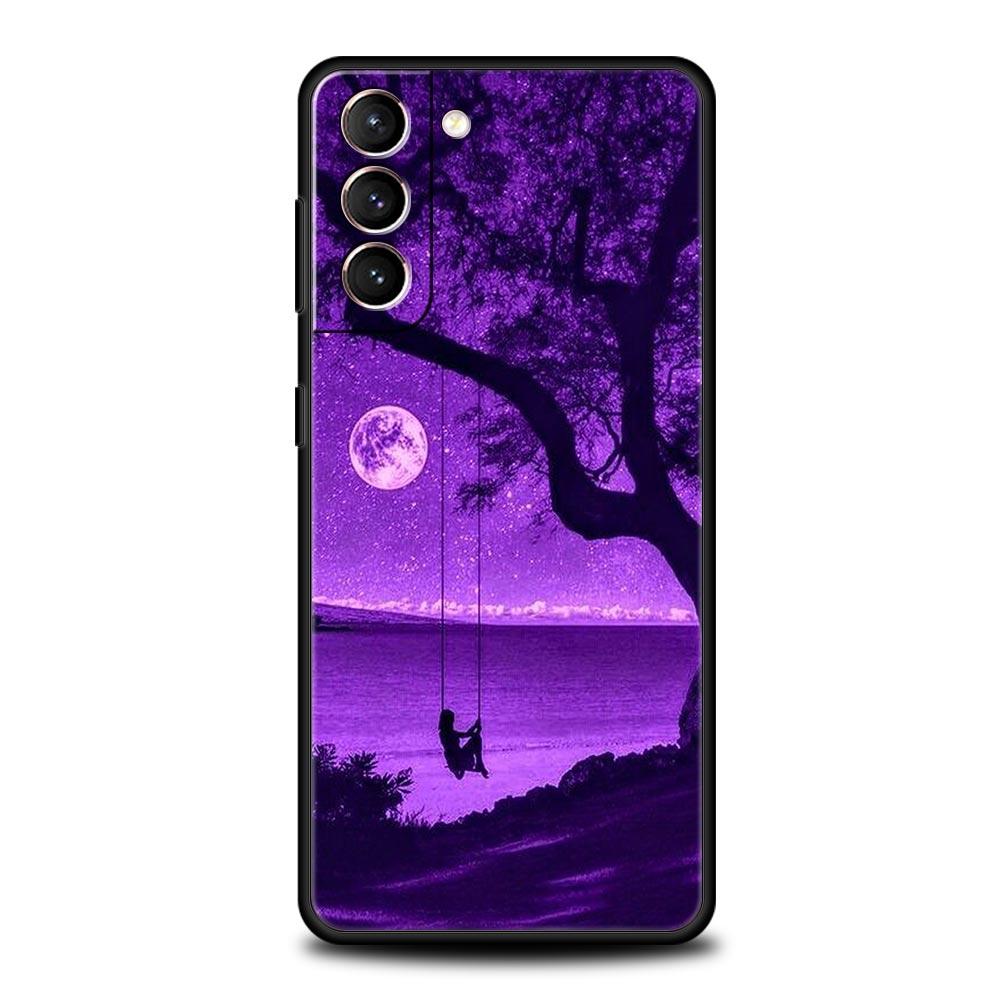 Infinity On Purple Soft Phone Case For Samsung Galaxy S24 S23 S22 S20 Ultra S21 FE 5G S10 S9 Plus S10E S8 20 Silicone TPU Cover