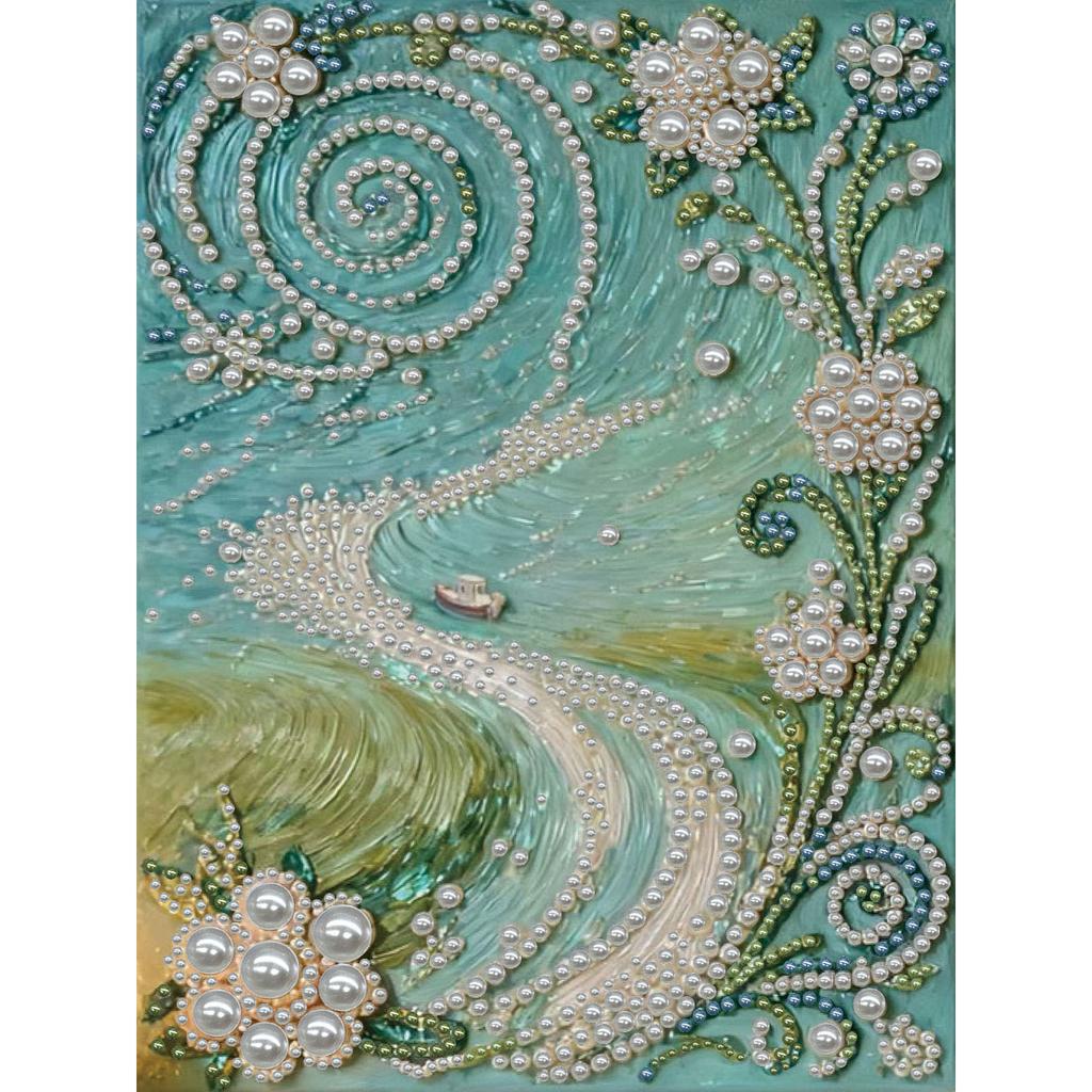 DIY Pearl Painting Kit for Adults Beginners Home Wall Decor Pearl Painting Art Kits With Frame 30x40cm