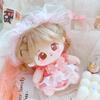 niannyyhouse 20cm Caramel Plush Doll Black Hair Cotton Toy for Girls with Removable Outfit