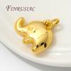 18K Gold Plated Brass Elephant Shape Charms For Earrings Accessories Trendy Charm Pendants For Necklace Making DIY Findings