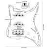 Yibuy White Pearl 3-Ply Prewired Pickguard SSH for Musical Instruments