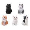 Cute Mini Cat Pet Model Sitting Cat Decoration Creative Cat Ornament  Car Interior Decoration