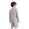 Combinaison Adaptative Unisex pour Enfants Col Rond Manches Longues Boutons-Pression à l'Entrejambe Couleur Unie Besoins Spéciaux