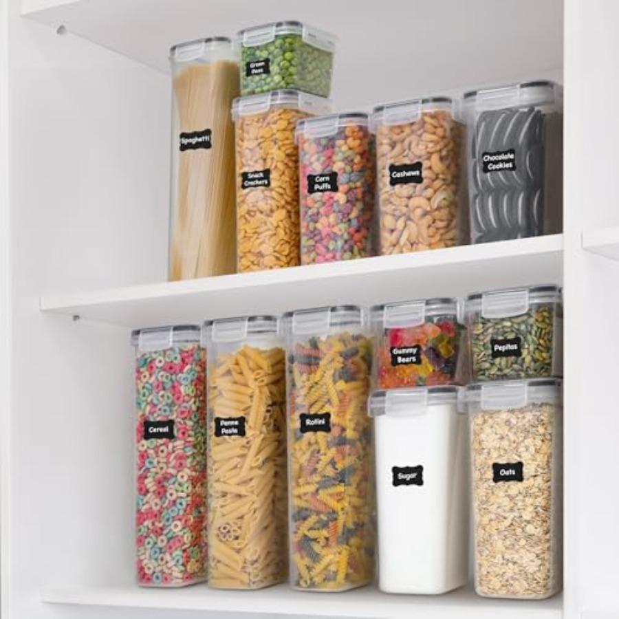Kitchen Storage Containers with Lids 48 PCS Airtight Food Storage Containers Plastic Kitchen Containers Pantry Containers for C