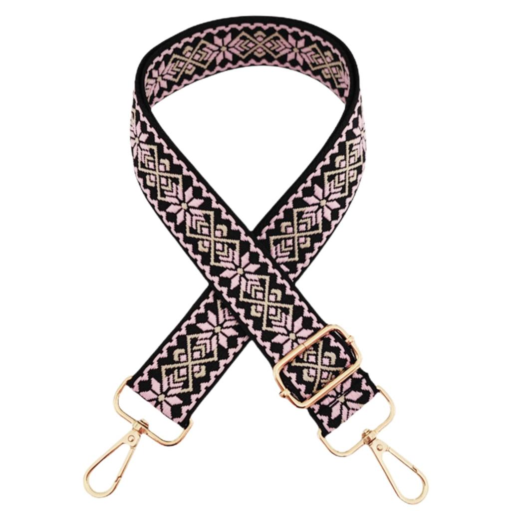 Comfortable Nylon Adjustable Shoulder Strap [emmy's Shop] Wide, (Blossom Black)