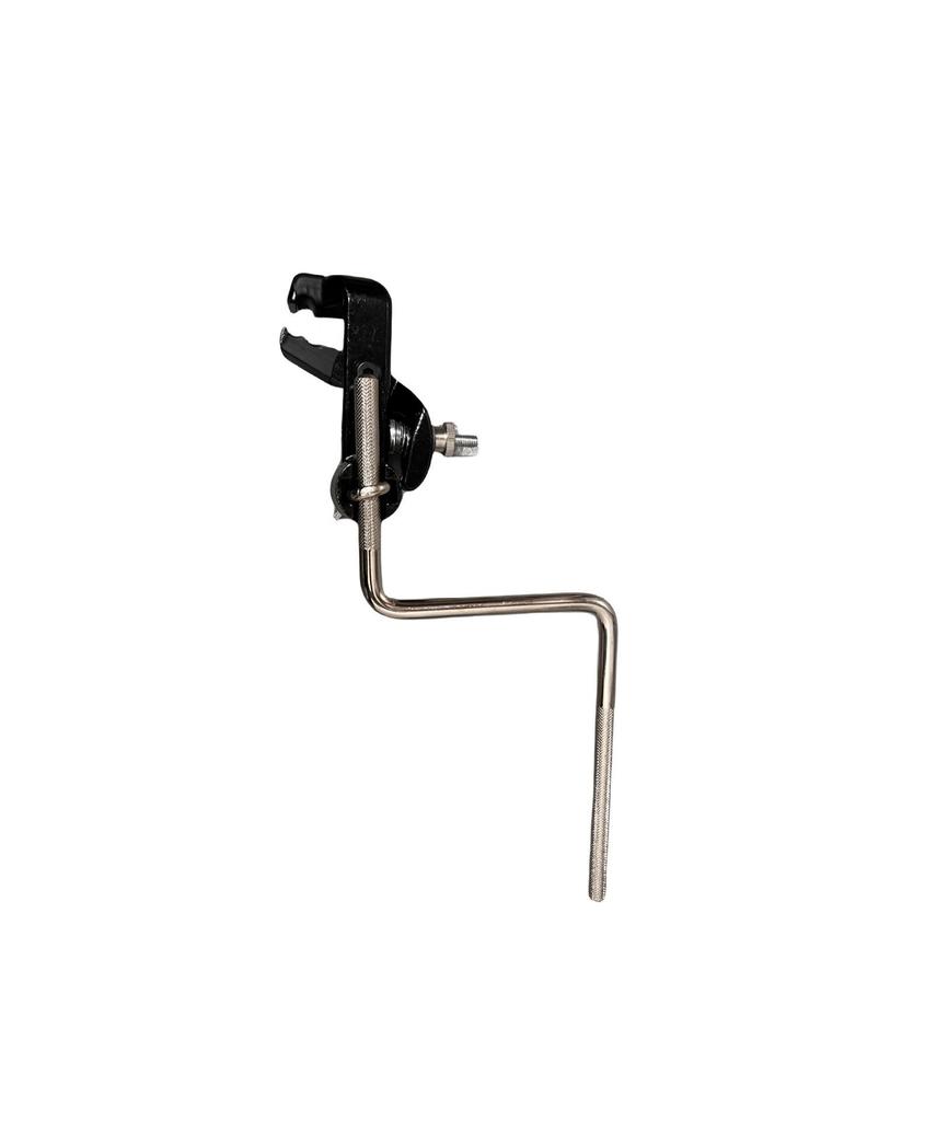 Drum Hardware Cowbell Clip & Chime Stand - Small Percussion & Wood Block Holder
