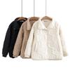 Women Autumn Winter Simple Light Warm Jacket Loose Long Sleeve Female Cotton Padded Coat Overcoat