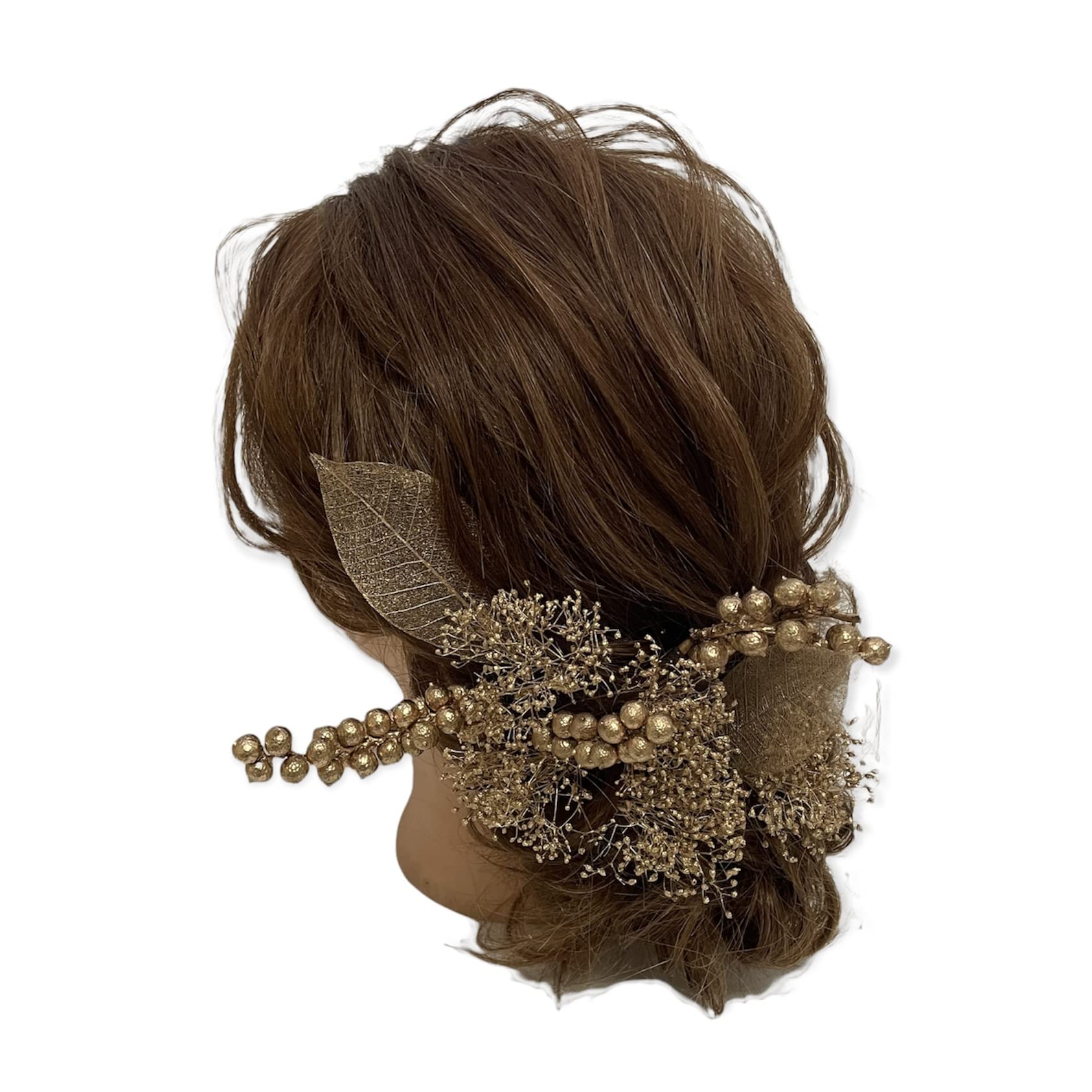 

Gold Dried Flower Hair for and Perfect for Kimono and Ornament, Headpiece, Baby s Breath, Coming-of-Age Ceremonies, Graduations, Weddings, Bridal, золотой