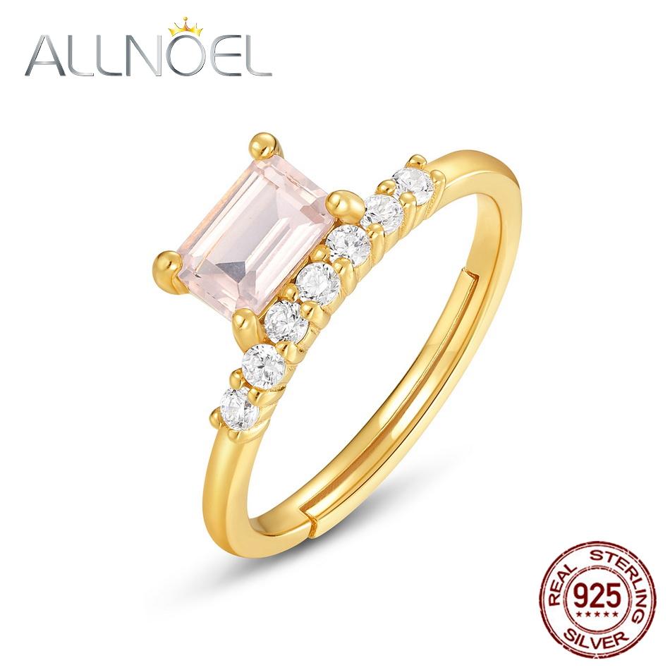 

Элегантные ювелирные изделия, регулируемые кольца из стерлингового серебра 925 пробы для женщин, кольцо из натурального розового кварца 5А с цирконом, романтический подарок, изящные ювелирные изделия