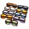 SHAUNA Óculos de Sol Vintage Estilo Piloto Masculino Cor Doce Moda Estampado Leopardo UV400 Feminino Tendência Punk Óculos de Sol