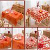 Thickened Chinese New Year Table Cloth PEVA Red Festive Table Cloth  New Year Party Supplies
