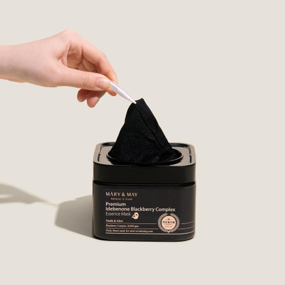 Mary May Premium Idebenone Blackberry Complex Essence Mask 20 Sheets 250g