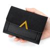 European & American Retro Women's V-Shaped Trifold Wallet with Card Holder, ID Window, Coin Purse, and Money Clip.
