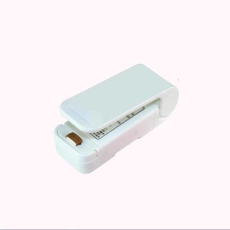 

Mini Plastic Bag Sealer Heating Snack Sealing Machine Food Bag Heat Sealer Handheld Stand Food Saver Storage Kitchen Accessories білий