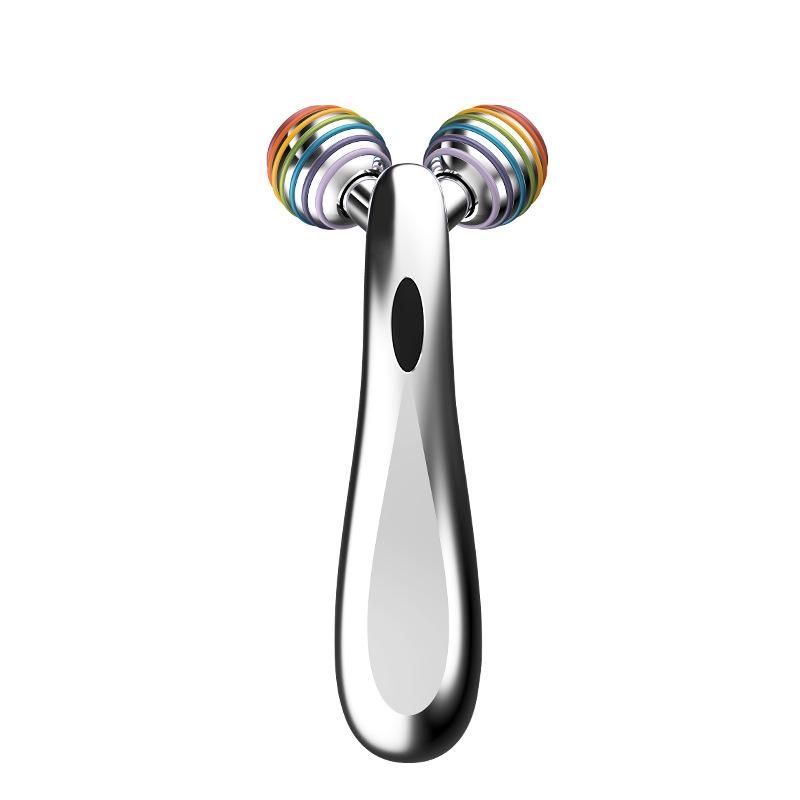 

Массажер Rainbow Roller, Микротоковое косметическое устройство, Бытовое 3D-косметическое устройство серебряный